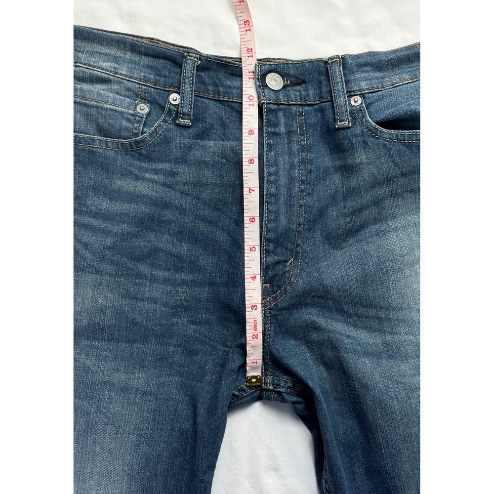Levis 513 Slim Straight Jeans Mens 34x34 Blue Denim Stretch Medium Wash - Picture 12 of 16